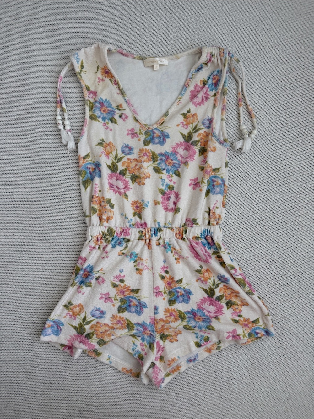 LoveShackFancy Bascom Terrycloth Romper Size XS